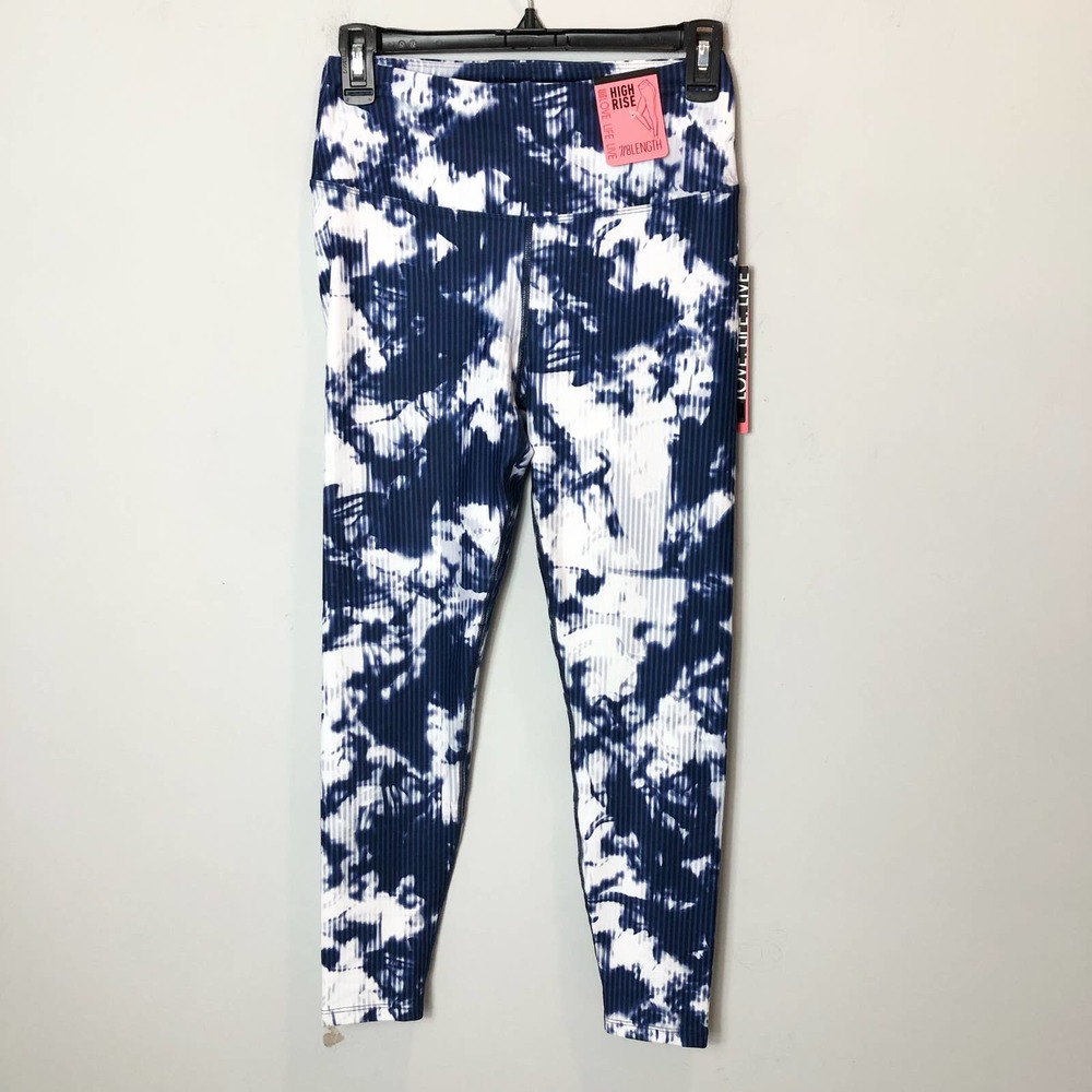 Love Life Live Blue Printed Leggings